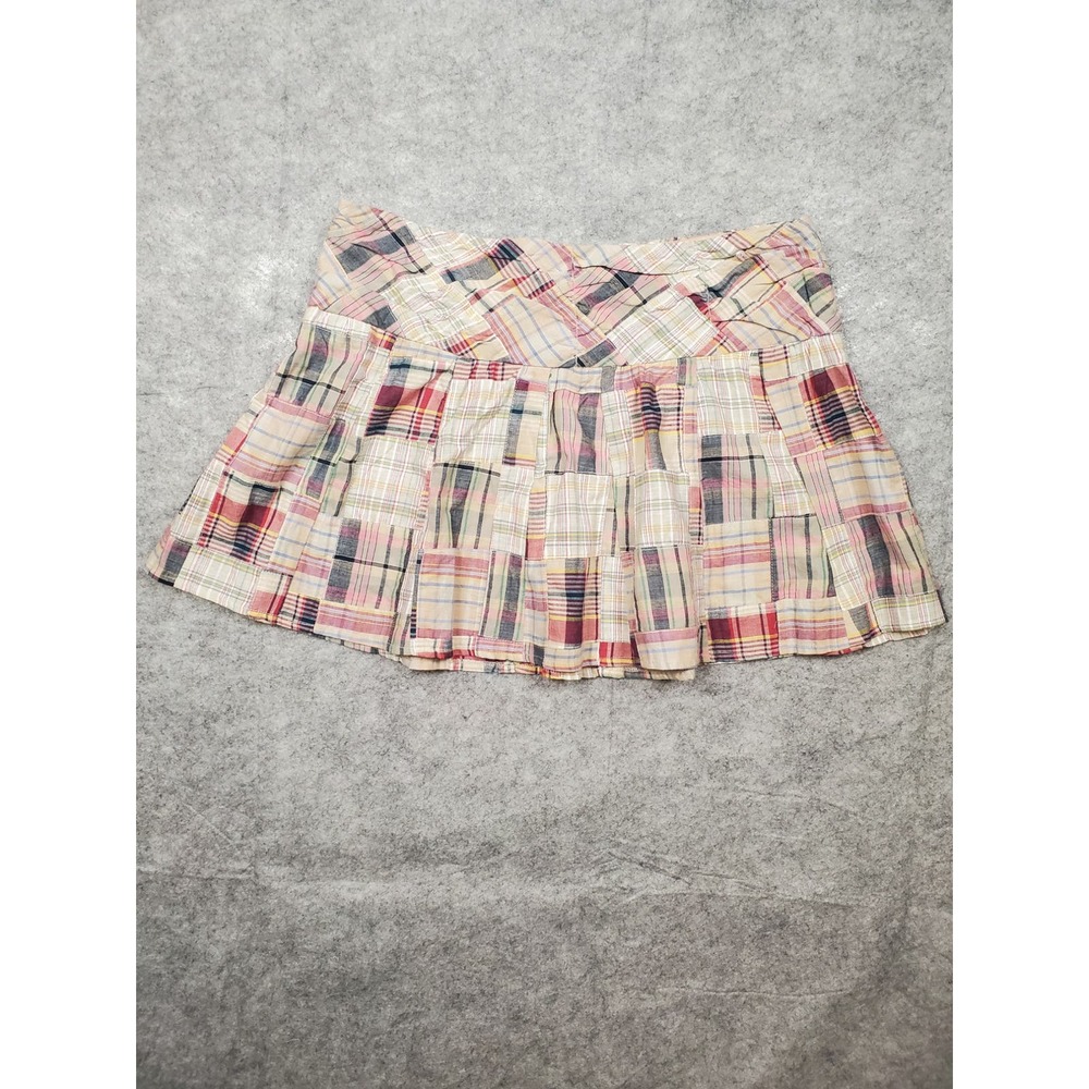 Joe Benbasset Women's 13 Madras Plaid Side Zip Mini Skirt